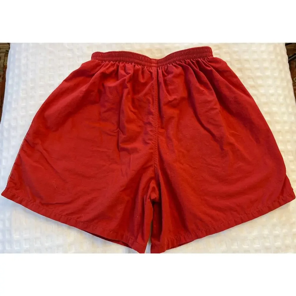 VTG Patagonia Kids Youth M (10) Red Nylon Swim Trunks Lined w Mesh READ STAIN